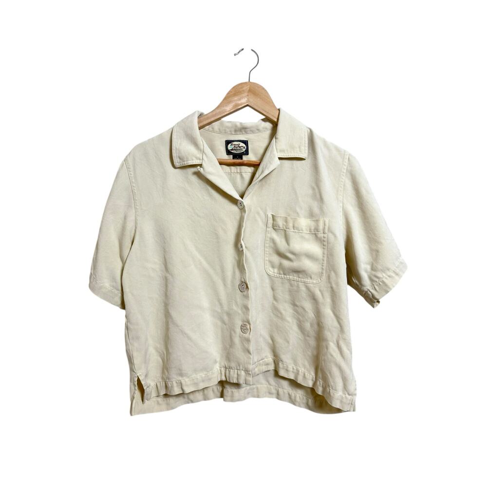 Tommy Bahama Cream Short-Sleeve Button-Down Shirt